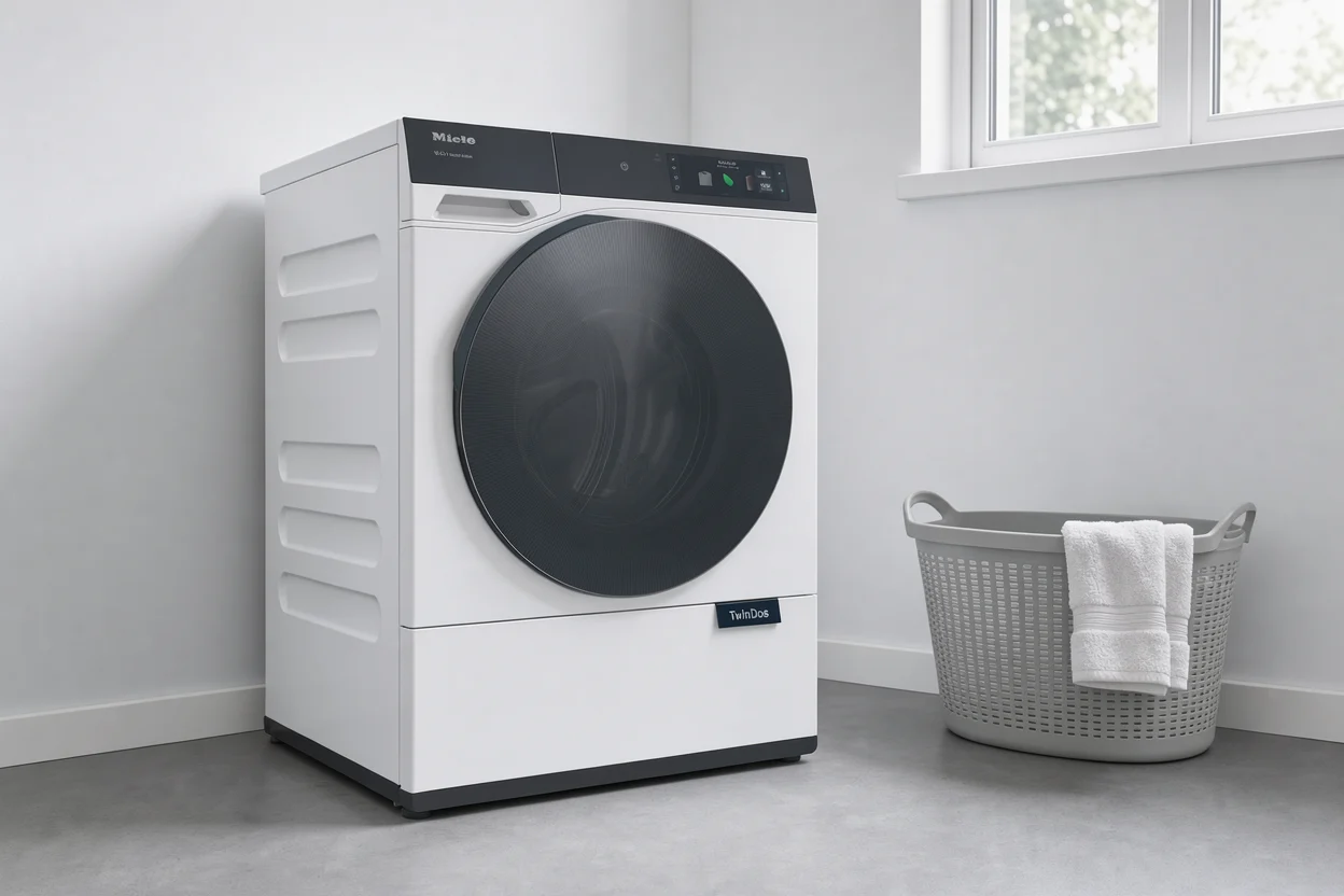 Miele WQ 1000 WPS Nova in een bijkeuken met een matte vloer