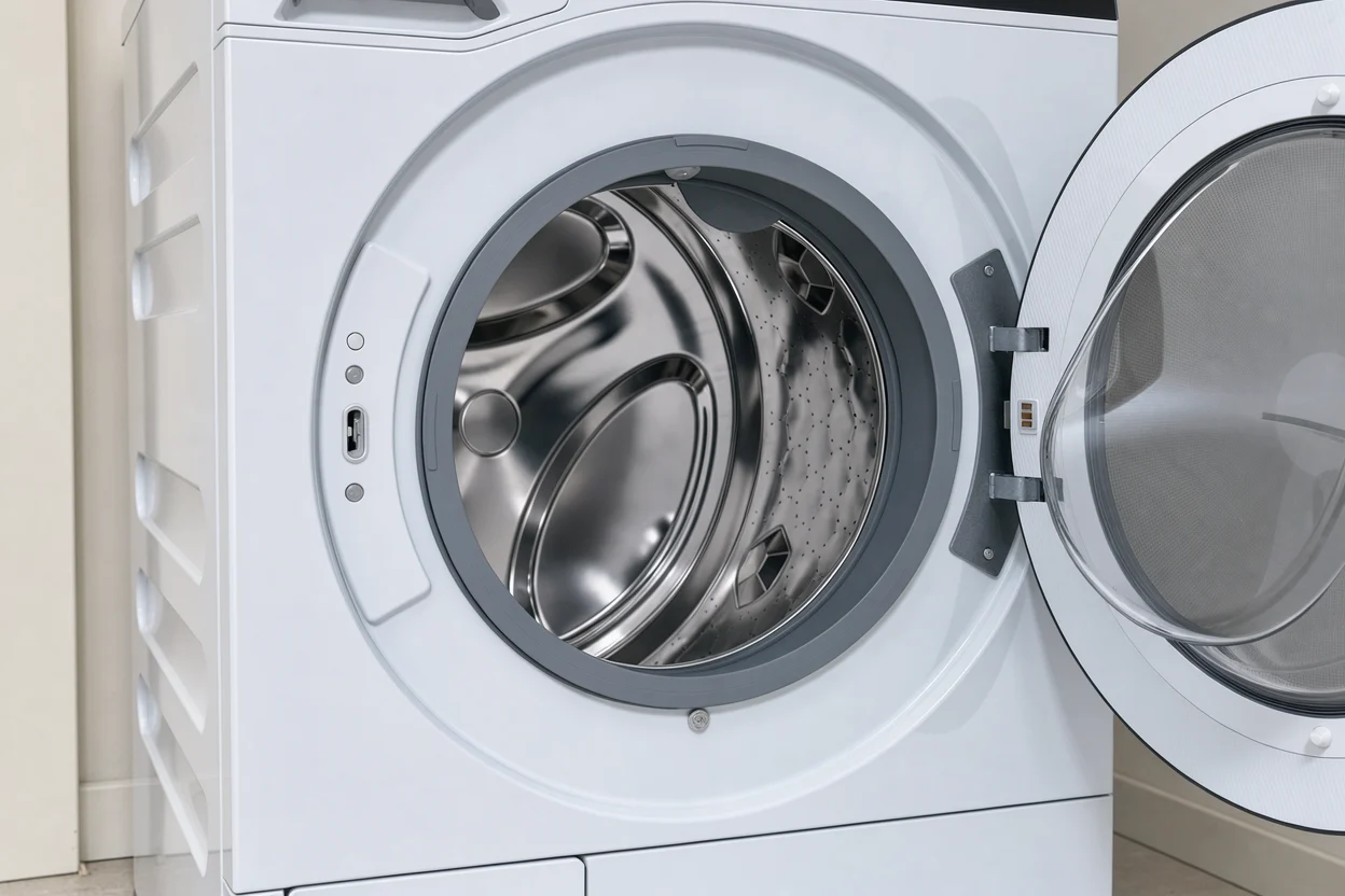 Ribloze trommel van de Miele WQ 1000 van dichtbij